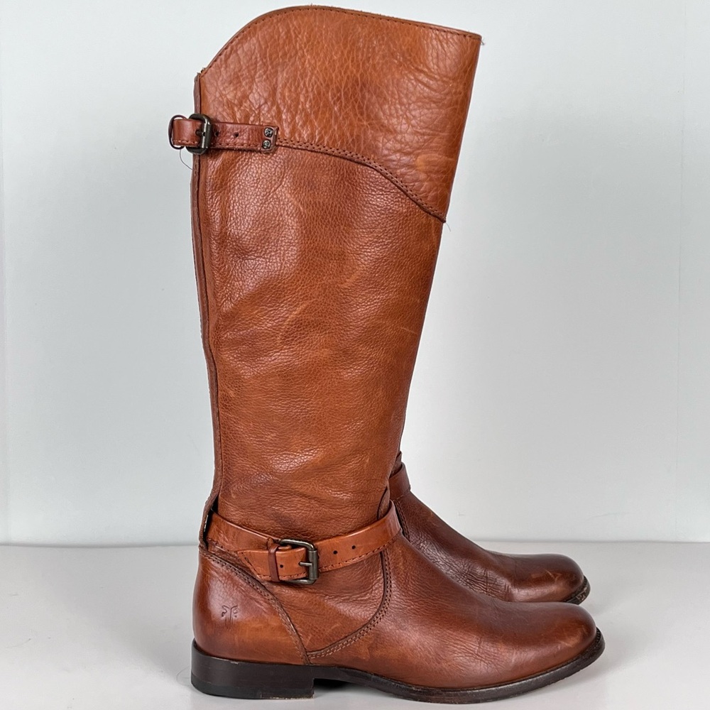 Frye Boots Size 9 B Whiskey Brown “Phillip” Equestrian Riding Leather 3476847